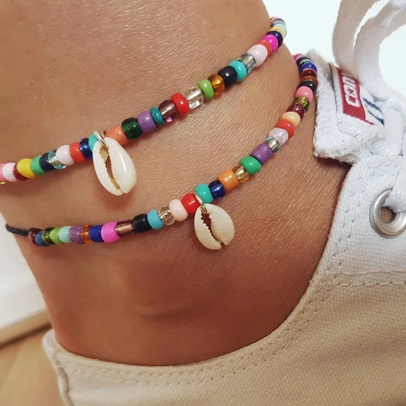 IF YOU Bohemia Shell Summer Beach Colorful Cute Anklets Bracelet for Leg For Women Child Children Boho Foot Men Anklet Jewelry IF YOU Bohemia Shell Summer Beach Colorful Cute Anklets Bracelet for Leg For Women Child Children Boho Foot Men Anklet Jewelry