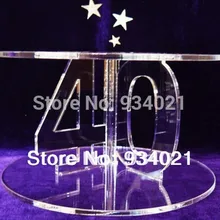 2 уровня Акриловые Свадебный торт стенд/память Торт Дисплей стенд