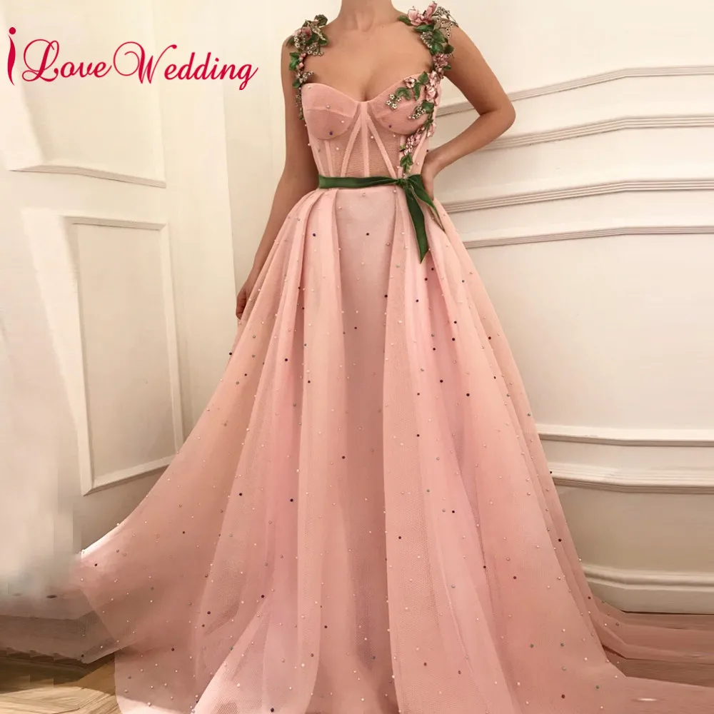 

Fashion 2018 Sweetheart A Line Embroidery Applique Robe de soiree Custom made Formal Evening Dresses Long Abendkleider