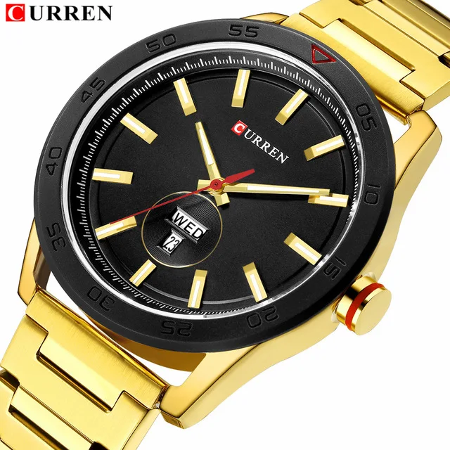 

Curren 8331 Military Watches Mens Top Brand Luxury Gold Men Quartz Watch Fashion Sport Male Clock Relogio Masculino 2019