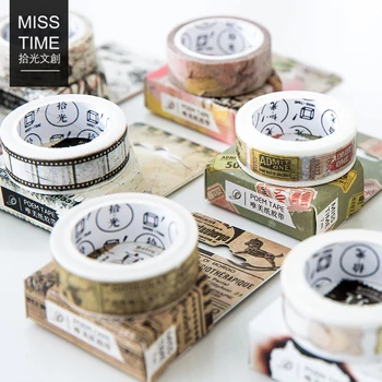 

Retro Life Series Adhesive Tapes DIY Vintage Paper Washi Tape Cute Sticker Dairy Notebook Scrapbooking Decoration Label