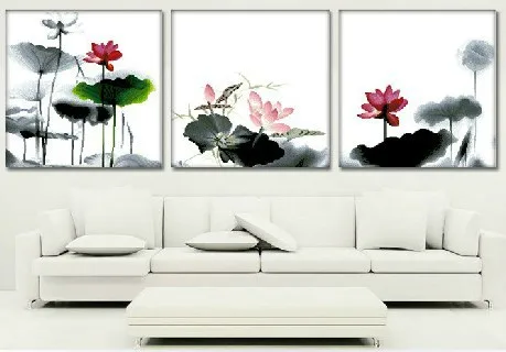 

Chinese Painting Lotus Needlework DIY Cross Stitch Sets for Embroidery Wall Painting Cotton Thread Home Counted Cross-Stitching