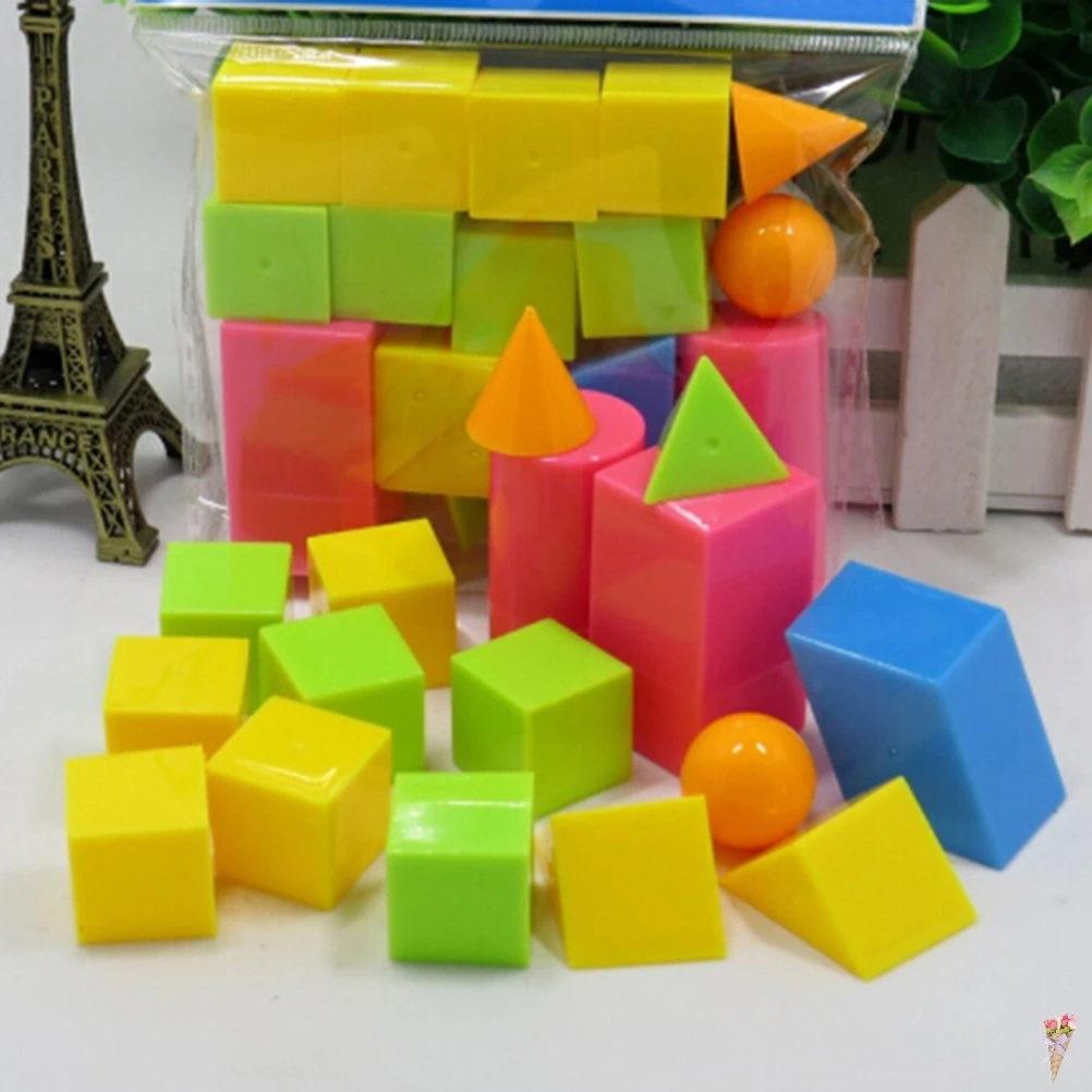 16pcs/set Geometric shapes solids oyuncak montessori toys for children