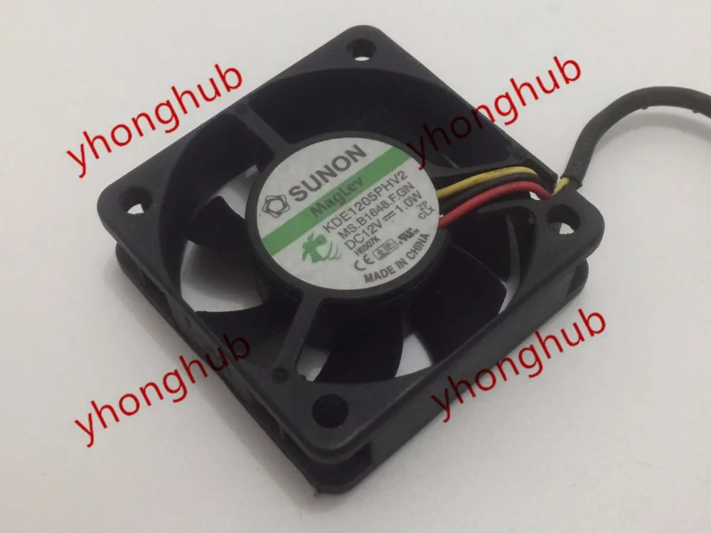 

SUNON KDE1205PHV2 MS.B1648.F.GN Server Cooling Fan DC 12V 1.0W 50x50x15mm