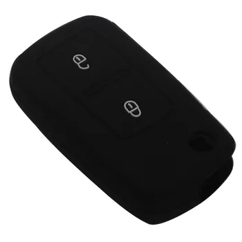 Keyforkess coperchio chiave auto in Silicone a 2 pulsanti per VW Passat Polo Golf Touran Bora Jetta Cady Touran Sharan Transporter - Jingyuqin coperchio chiave auto in Silicone a 2 pulsanti per VW Passat Polo Golf Touran