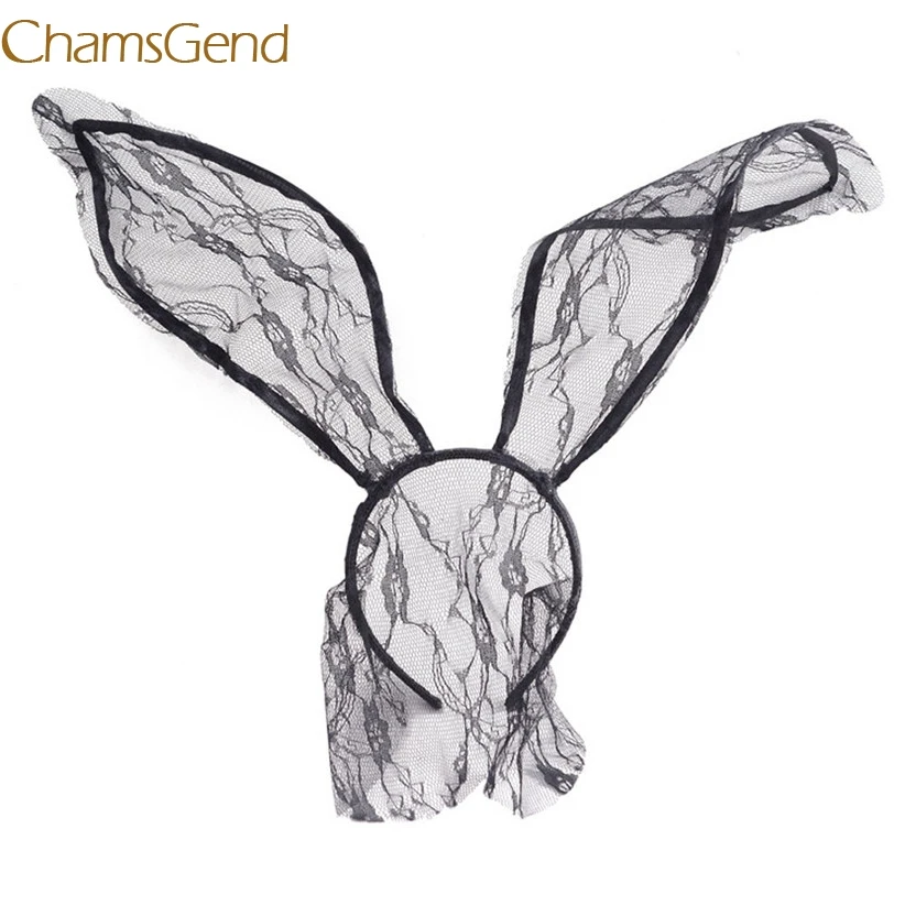 

Chamsgend Gothic Lace Rabbit Ear hair stick Headbands Accessories For Halloween Party Carnival 70912