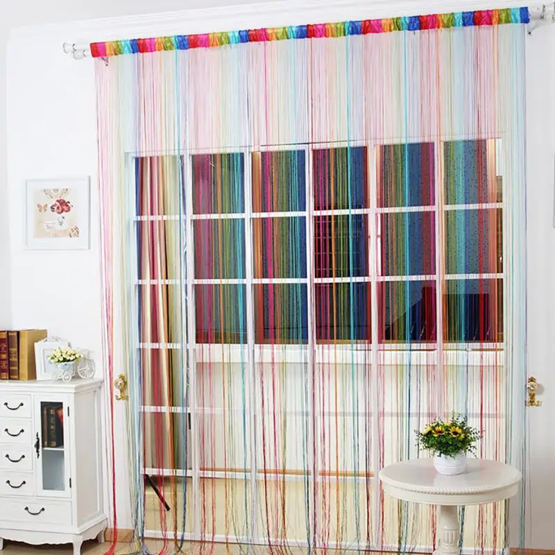 Buy Hot Hallway Colorful Line String Curtain For Door
