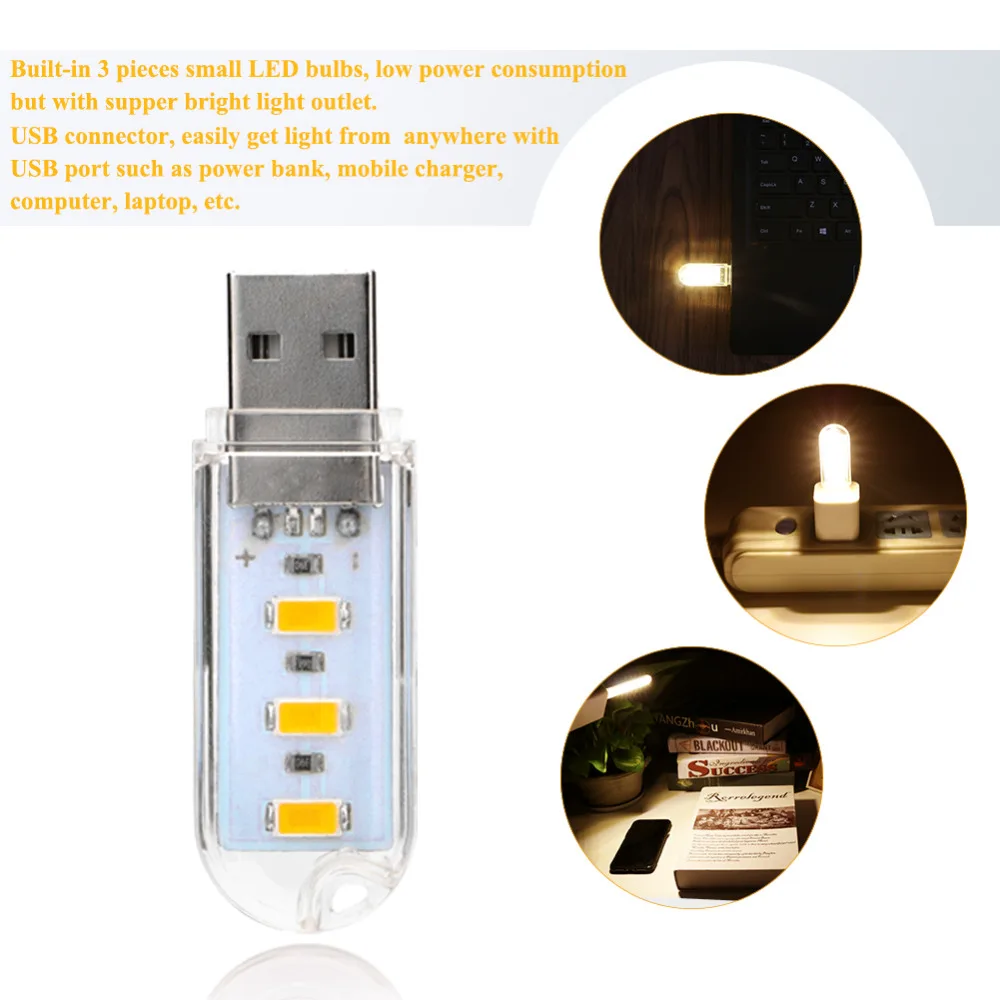 Coquimbo мини USB светодиодный светильник s 3/8 светодиодный s SMD 5730 теплый/белый светильник для ПК настольного ноутбука power Bank ключ 5 в 1,5 Вт Ночная лампа