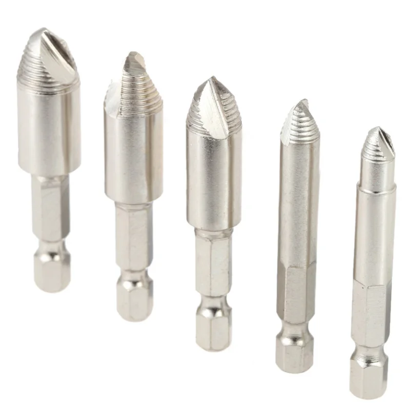 

5 pcs/sets H Hex Shank Hss 1/4" Titanium Bolt Damaged Screw Remover Extractor Set Peeling Bolt Extractor Screw Remover Tool Set