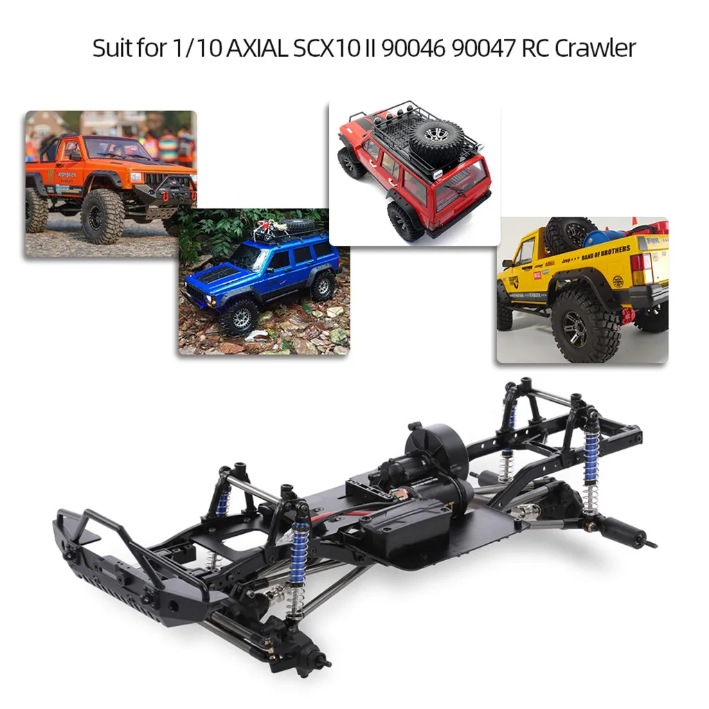 

Model Parts 1/10 CNC RC Rock Crawler truck carbon fiber frame 313mm for AXIAL SCX10 RC 4WD full metal frame L0625