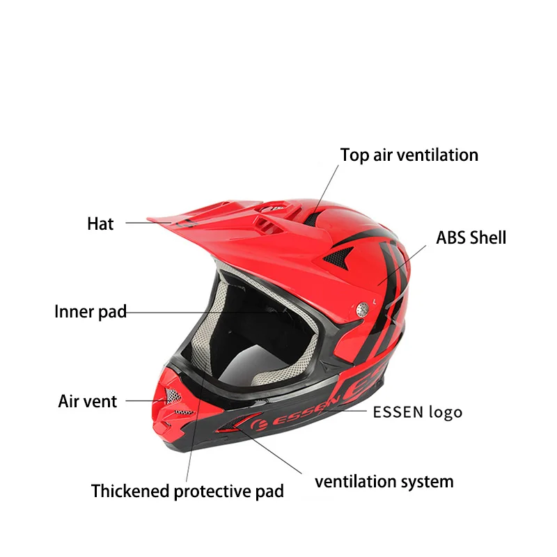 ESSEN мотоциклетный шлем бездорожье шлем MTB шлем Casco мотоциклетный кросс горный шлем Полнолицевой горный шоссейный гоночный шлем
