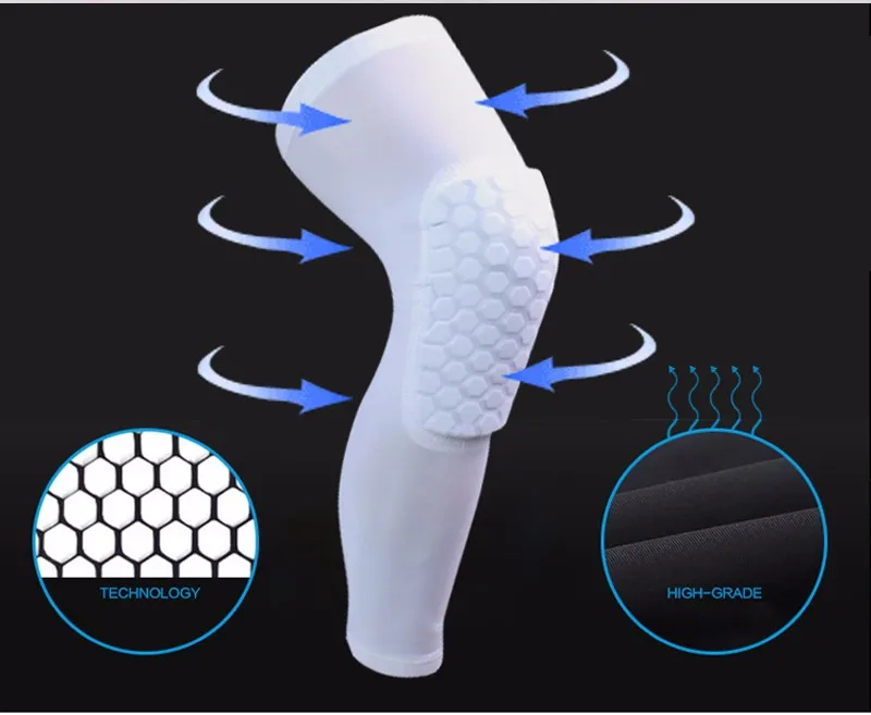 2 шт. Высокое качество дышащие баскетбольные наколенники спортивные защитные наколенники сотовые наколенники защитные наколенники протектор
