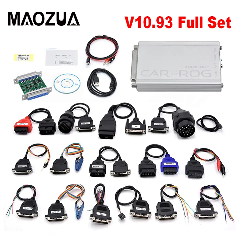 

Maozua A+ Carprog V10.93 Diagnostic tool Car Prog ECU Chip Tunning Auto Car Repair Tool Full Set with 21 Adapters Free Ship