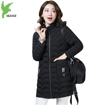 

Down cotton Jacket for Women 2018 Boutique Autumn Winter Parkas Thin light Hoodies Plus size Slim Female Warm Tops OKXGNZ 1929