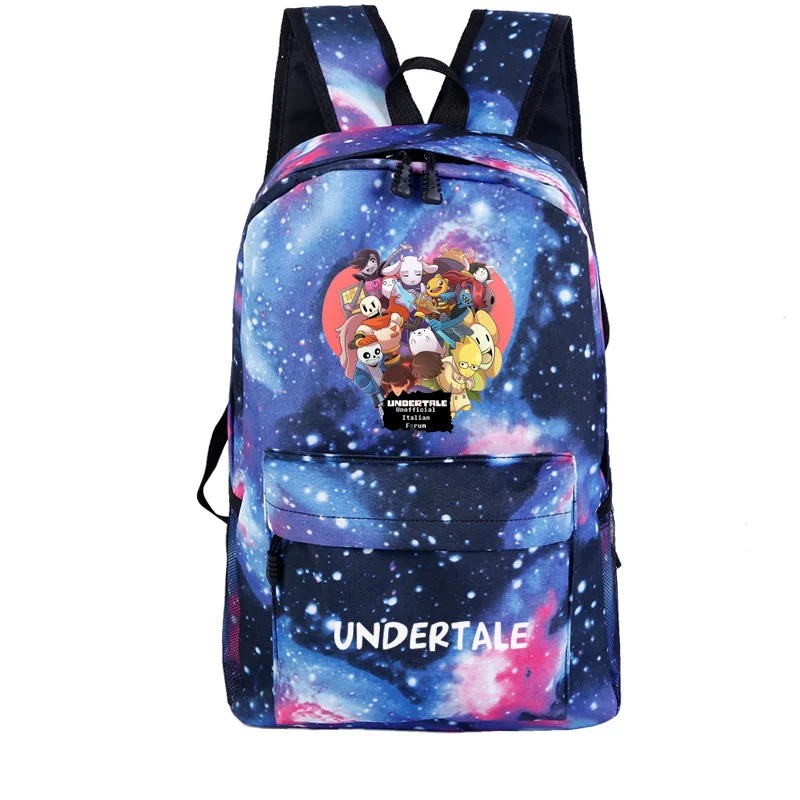 cheap Game Undertale Frisk Sans Printing Backpack Galaxy Back Pack Canvas School Backpack Undertale Rugzak Women Travel Bags