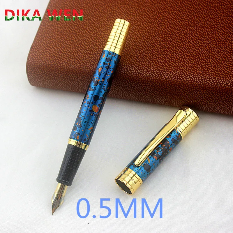 Высокое качество металла авторучки с оригинальной подарочной чехол Синий Золотой зажим красочного ручки для Бизнес