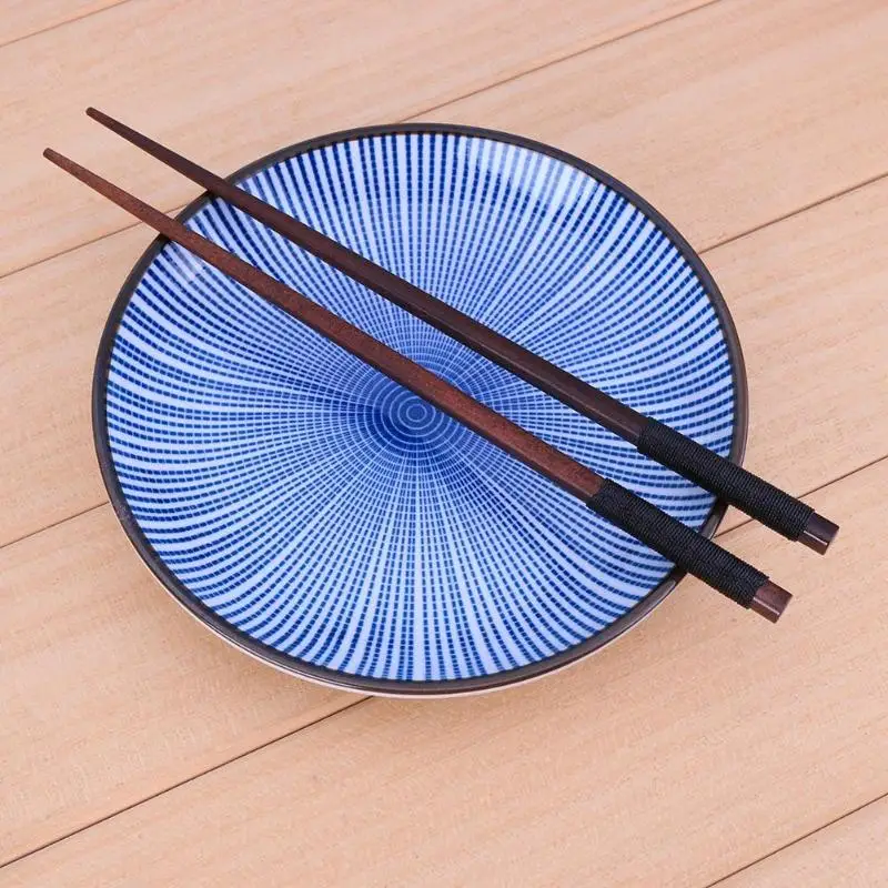 Натуральные деревянные палочки для еды 23,5 см ручной работы в японском стиле суши-посуда многоразовые Экологически чистые Ретро кухонные палочки для еды