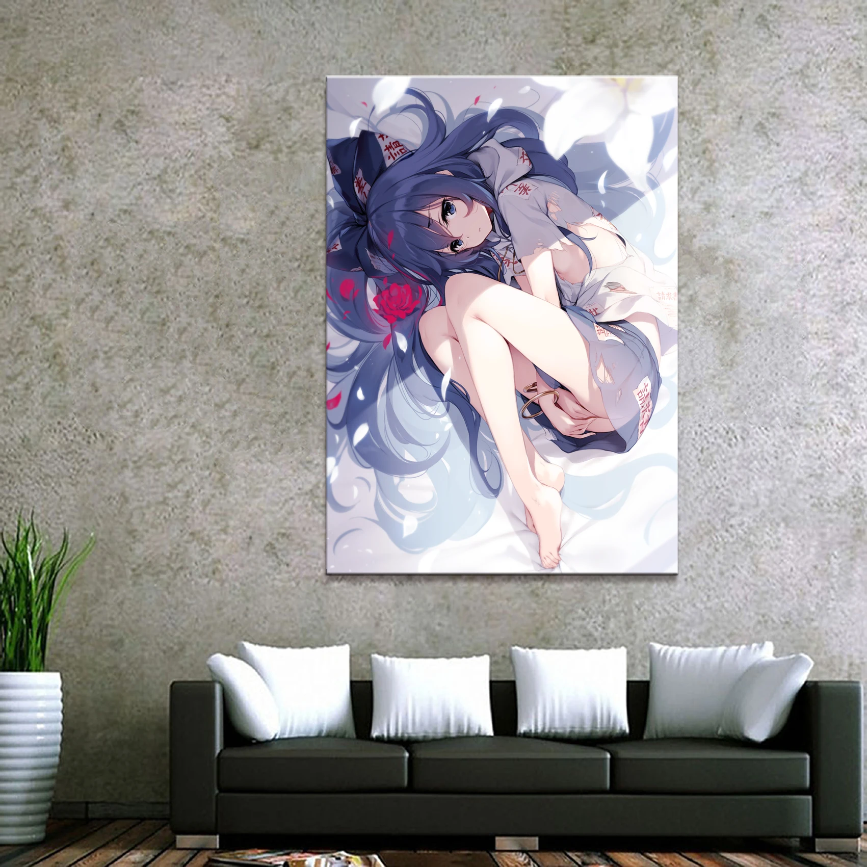Домашний декор холст 1 шт. милый сексуальный аниме проект TouHou искусственная