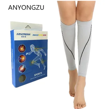 

ANYONGZU Candy Colour Professional Sports Leg Protector Compression Leg Sleeves Elastic Fluorescent Directional Pressure Warmers