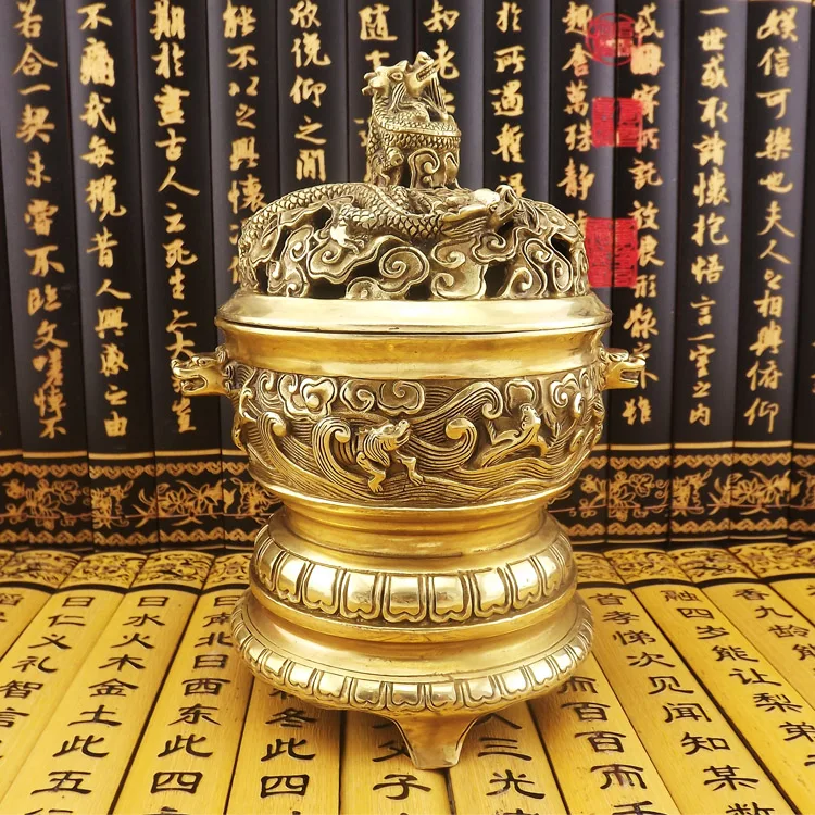 

Incense burner pure sandalwood furnace kowloon-10g plate aromatherapy incense burner interaural furnace three-legged copper