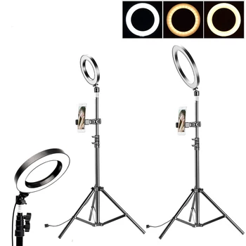 

LED Dimmable Photography Light 16cm/26cm Photography Studio Camera Ring Light For Mobile Phone SLR Tripod Equipment Live Photo