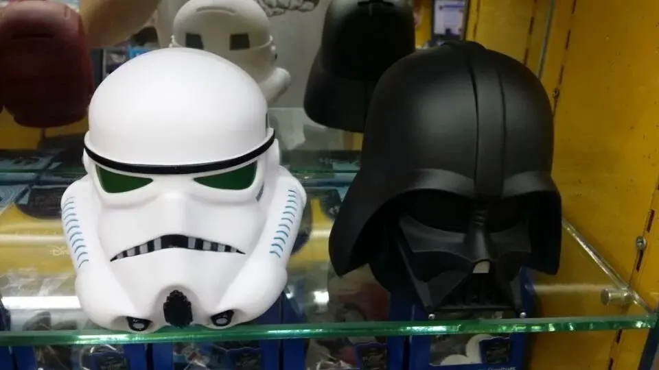 

12cm Star Wars White Soldiers Darth Vader Piggy Bank Movies Action Figure PVC Model Toys Dolls Gift Save Coins Money