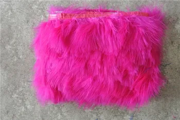 

10 meters hot PINK marabou feather fringe trim Turkey Fluff Feather Trim 7-10cm wide for sewing cotume supply decor
