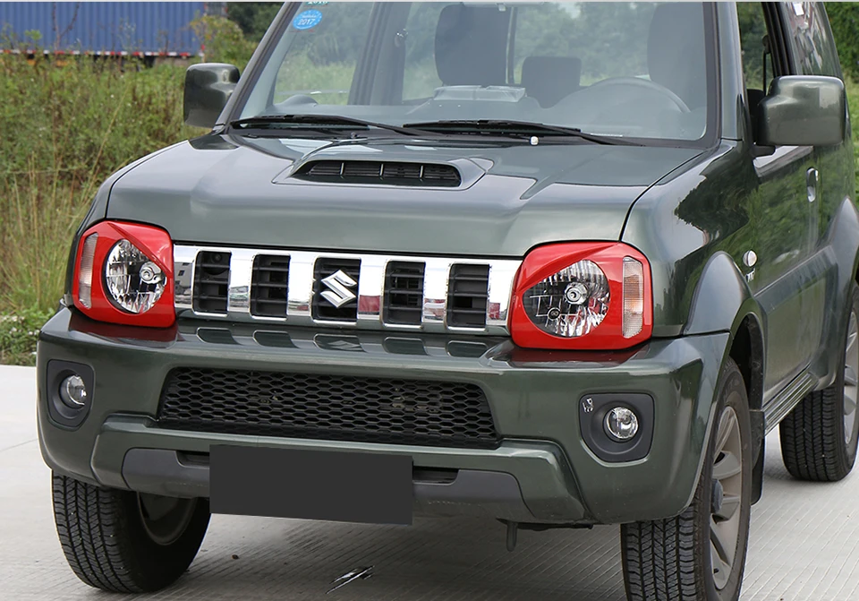 SHINEKA Автомобильная наклейка s для Suzuki Jimny 2007- ABS автомобильный передний противотуманный светильник, головной светильник, защитная крышка, наклейка для Suzuki Jimny