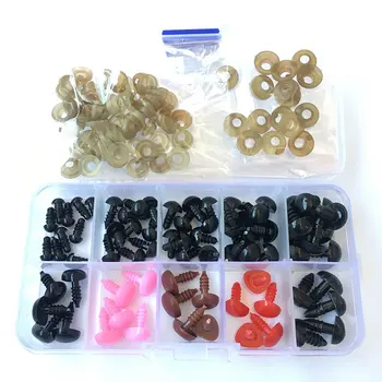 Doll Safety eye + Safety Nose (with washers) Diy doll Toy Accessories Triangle Toy Noses Doll eyes For teddy bear Crafts Puppet 1