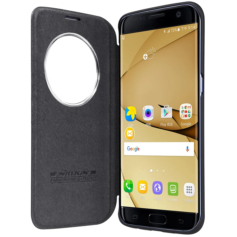 

For Samsung Galaxy S7 Edge Case Original NILLKIN Qin Series 360 degree protection Leather Flip Cases Cover For Samsung S7 edge
