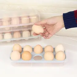 Bnbs натуральная 4810 три цвета двухэтажные 10 сетка Портативный яйцо лоток холодильник контейнер для хранения box держать яйца свежий держатель