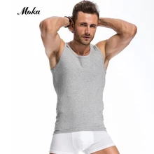 Мужское нижнее белье из модала, однотонное черное нижнее белье без рукавов, одежда с круглым вырезом и рукавами, нижнее белье для отдыха