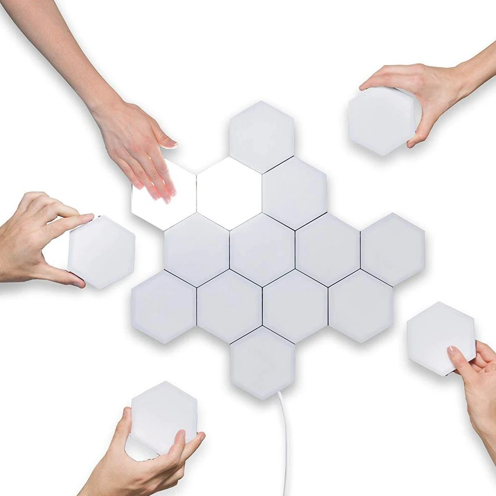  Quantum lamp led Hexagonal lamps modular touch sensitive lighting night light magnetic hexagons cre - 33011777202