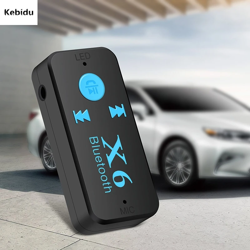 

3 in 1 X6 USB Wireless Bluetooth Music Audio Receiver 3.5mm Jack Dongle Adapter Car Kit Audio Cable for Aux Car for Iphone speak