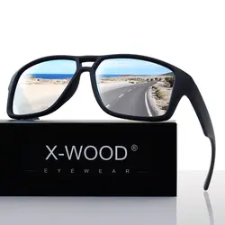 XWOOD жаркое лето Trend Для мужчин отдых на открытом воздухе личность поляризованные зеркало солнцезащитные очки мужчина солнцезащитные очки
