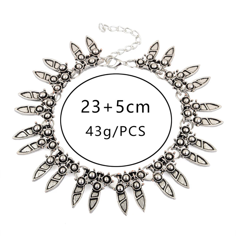 Bls-miracle Bohemia Summer Foot Metal Vintage Silver Plated Tassel Geometry Anklet Gift For Women Beach Jewelry 2017 New A-50 - Image 5
