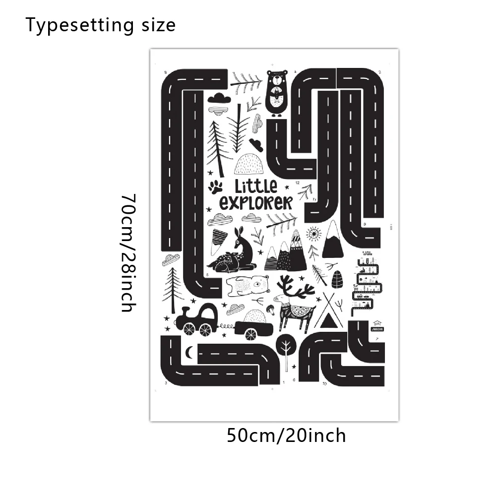 Мультяшные животные, автомобильные дорожные наклейки на стену для детской комнаты, гостиной, спальни, задний фон, Настенный декор, виниловая Съемная художественная Фреска dc8