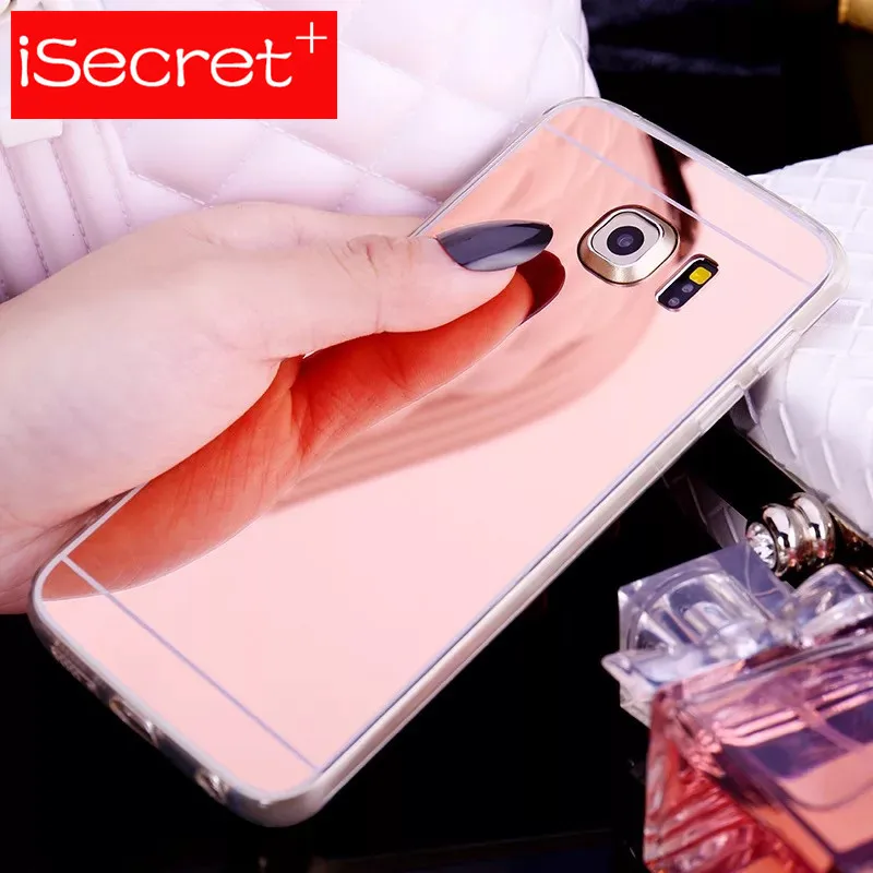 Зеркальный чехол для телефона Samsung J5 J7 Модный мягкий из ТПУ J1 J2 J3 J120 J210 J510 J710 J2pro 2017
