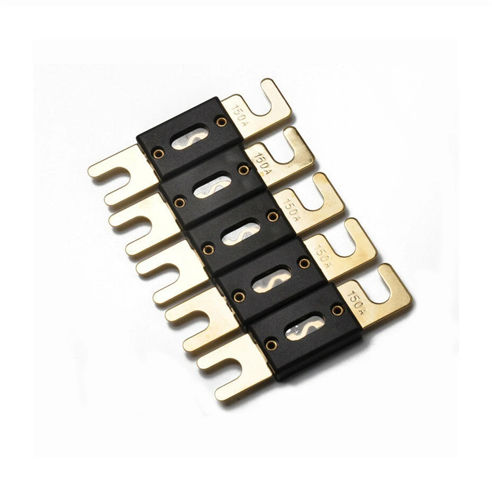 

Best Selling 150A AMP ANL Type Fuse Gold Plated Quality Fuses 5 Pack Car Audio Blade 12V