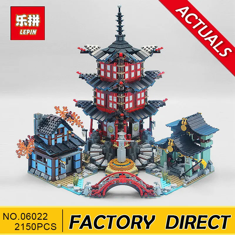 

Lepin 06022 blocks Ninja Figure Temple of Airjitzu toys for children building blocks Compatible Ninja 70751