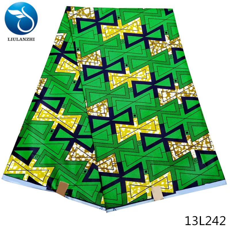 

LIULANZHI wax fabrics african wax real fabric nigerian polyester wax fabric hot sales pattern 6yards/lot arrival 13L234-13L249