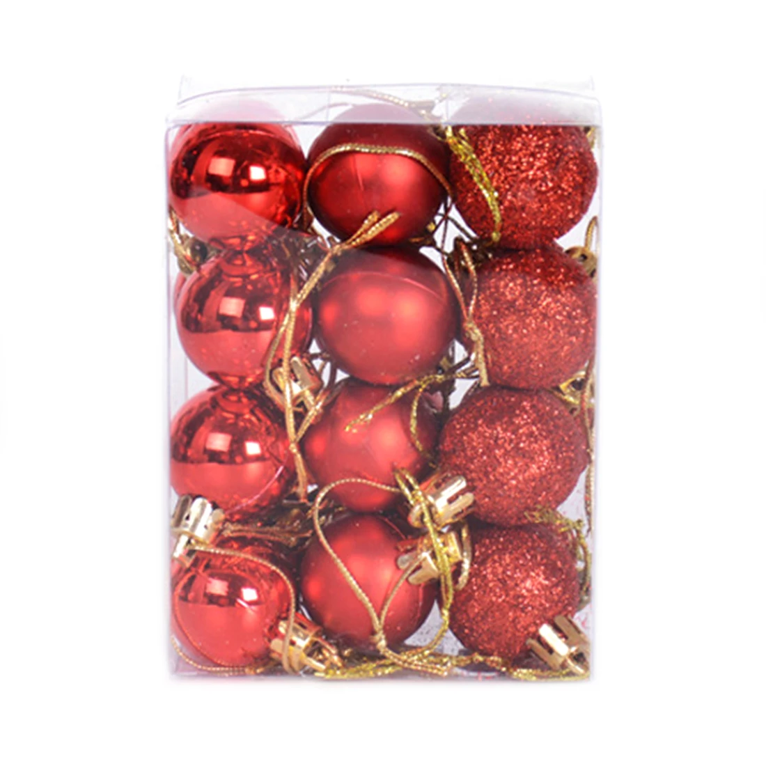 12 шт./лот, 4 см, Рождественский шар, подвесные елочные шары, украшения для украшения, вечерние, красные, смешанные цвета