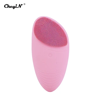 

CkeyiN Mini Facial Cleansing Brush Silicone High Frequency Vibration Face Pore Dirt Removal Waterproof Facial Cleaner Skin Care