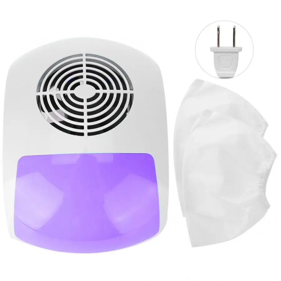 Purple US Plug 45 Вт одиночный вентилятор для ногтей пылесборник гель для ногтей Полировочный порошок очиститель Маникюрный Инструмент с 2 режимами - Цвет: Purple US Plug