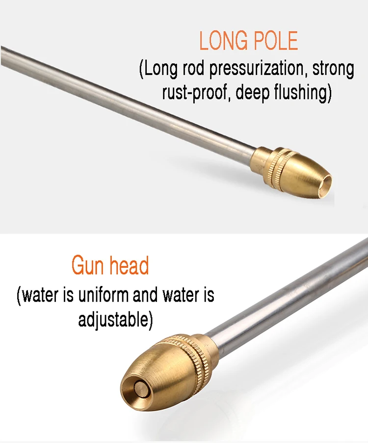 Длинный сопло высокого давления мощный Омыватель водяной пистолет Распылитель прочный мощный яркий садовый инструмент Алюминиевый сплав Автомойка струйный полив комплект