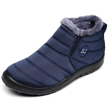 

Men Boots Waterproof Winter Shoes Men Size 35-46 Keep Warm Snow Boots Winter Botas Hombre Casual Lovers Ankle Boots Men Booties