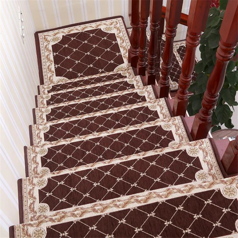 beibehang High-end new square stair step mat glue-free self-adhesive non-slip mat living room corridor carpet mats can be custom