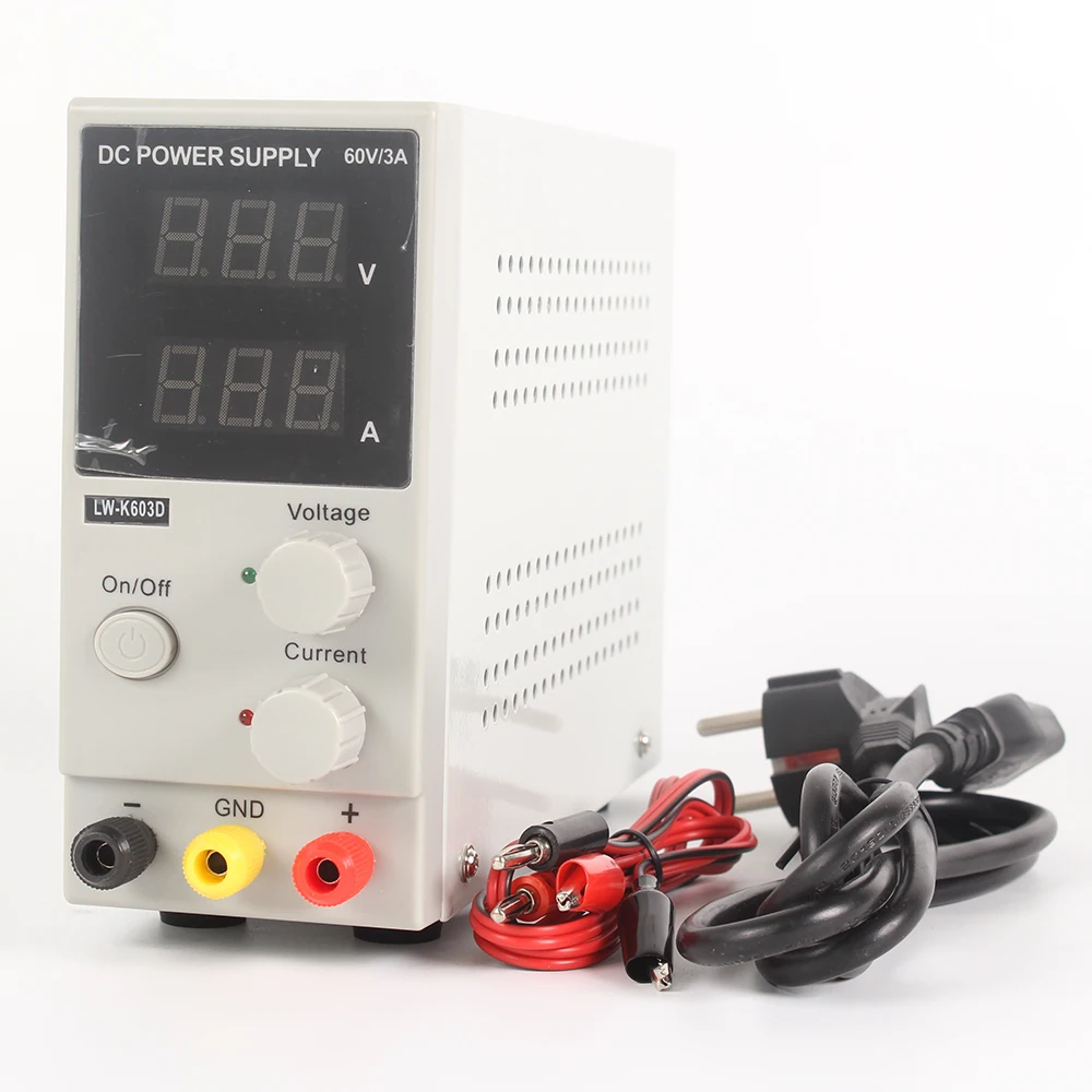

DC Power Supply LW-K603D 60V 3A Mini Digital Display Adjustable Laboratory Integrated Circuit Regulated Switching Power Supply