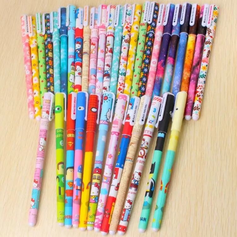 

1pcs/lot Kawaii Cartoon series color gel pens 0.38mm Students' fashion drawing pens zakka Office school supply Gift Wholesale