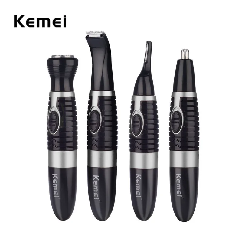 

Kemei 3 in 1 Battery Operated Nose Hair Trimmer Beard Shaver Eyebrow Trimmer Clipper Sideburns Razor Removal Beard Nose Cutter
